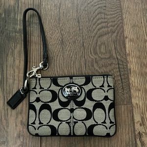 Coach Wristlet Purse with Black Large C Design